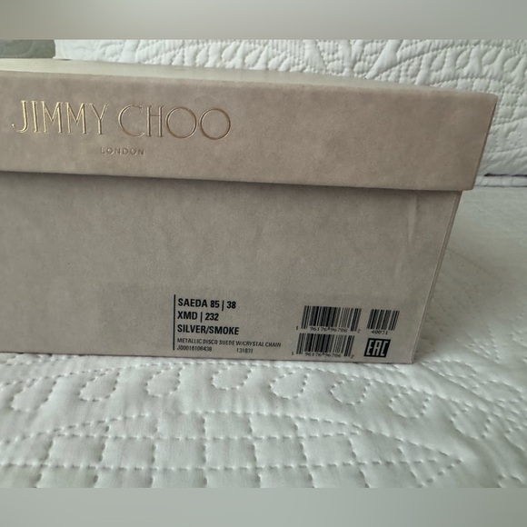 NIB Jimmy Choo Saeda 85 - Silver/Multicolor size 38 - Picture 13 of 15